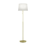 Lyon 3 Light Fabric Floor Lamp – Satin Brass