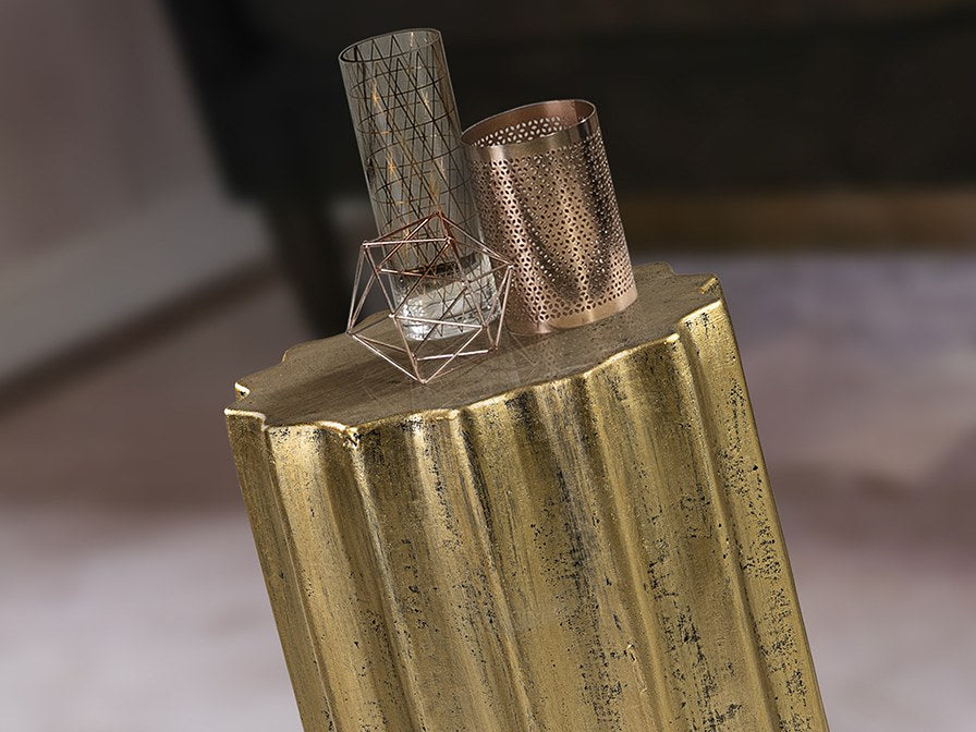 Estriada Side Table - Gold