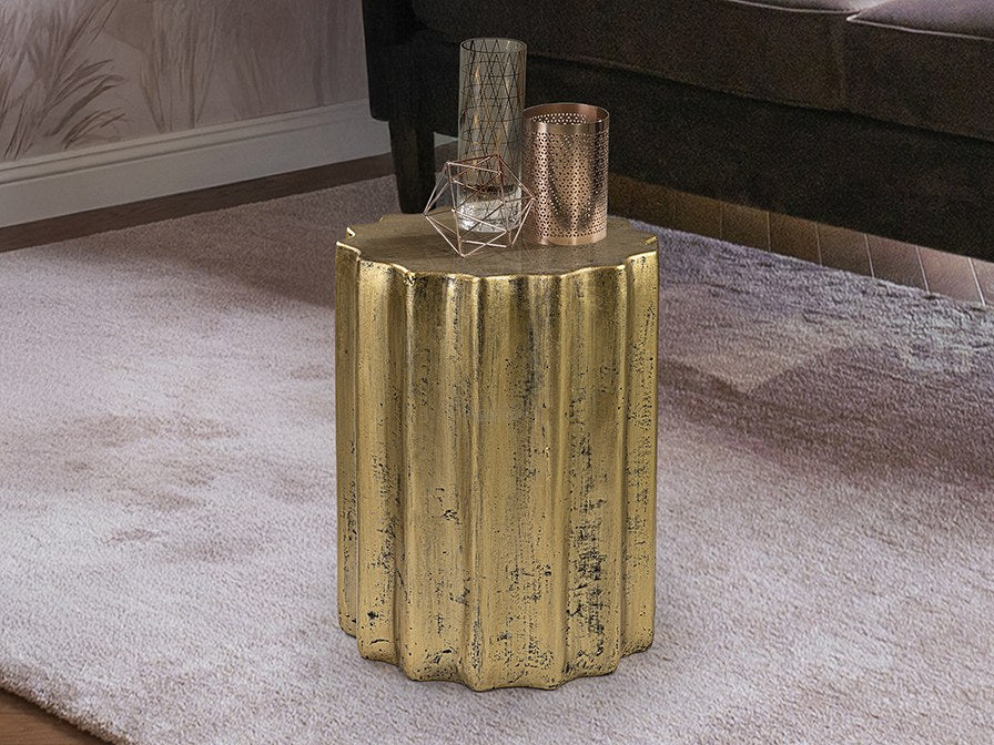 Estriada Side Table - Gold