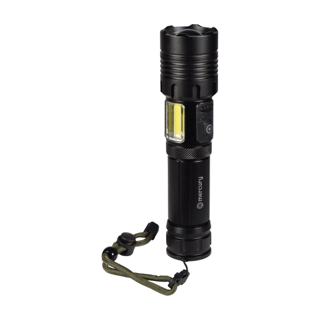 Mercury Rechargeable LED Torch with Side Lamp