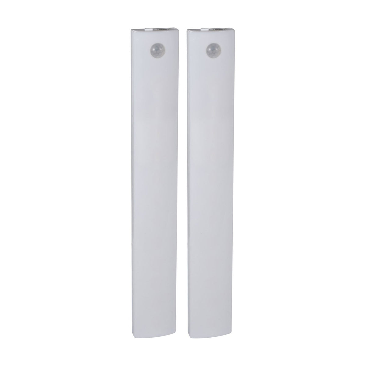 LYYT 36 LED motion sensing light bars in white plastic with PIR sensors near the top, shown as a 2-pack on a plain background.