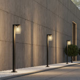 Ardila Lantern 100cm Outdoor Lamp Post – Matt Black