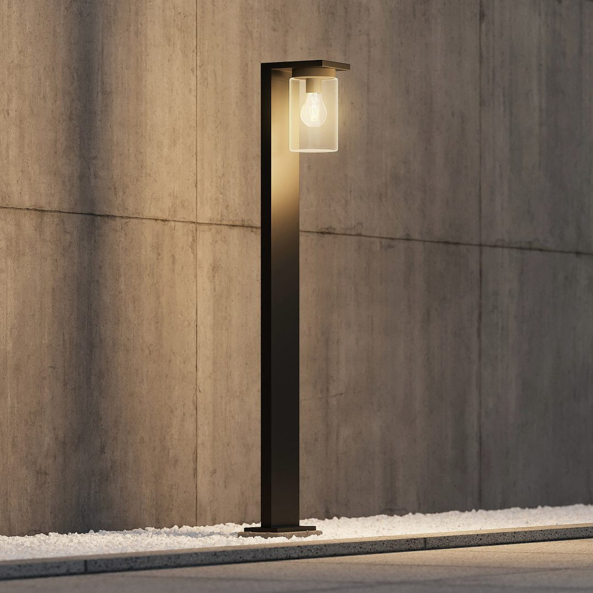 Ardila Lantern 100cm Outdoor Lamp Post – Matt Black