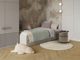Cirze Bedside Table - Walnut and Beige