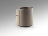 Cirze Bedside Table - Walnut and Beige