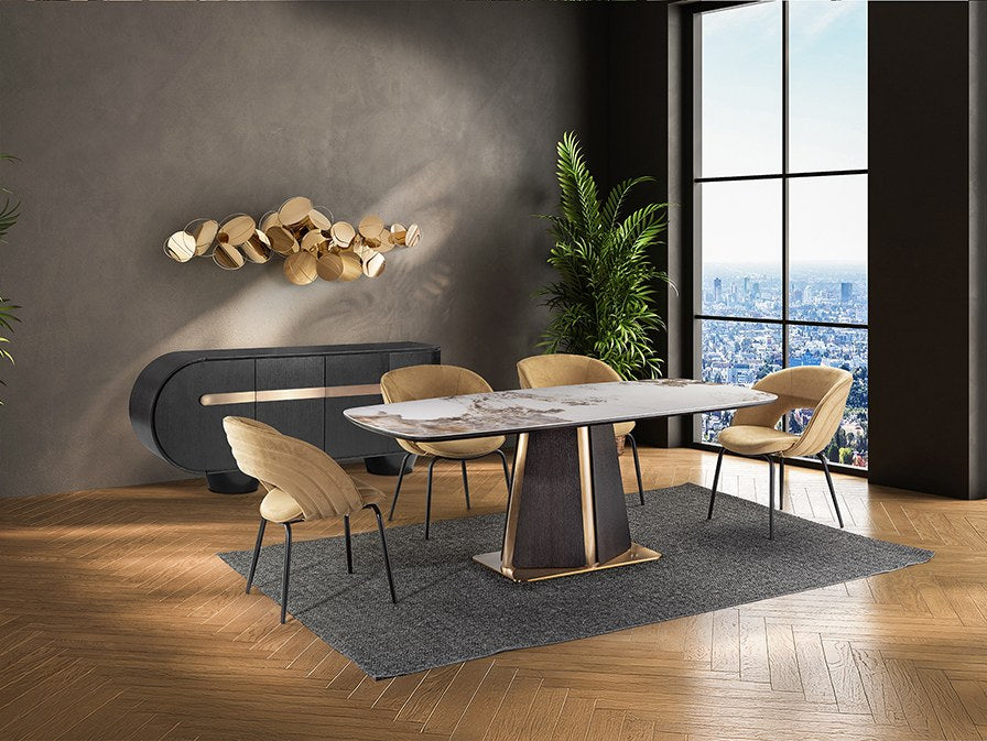 Luca Dining Table - Dark Oak