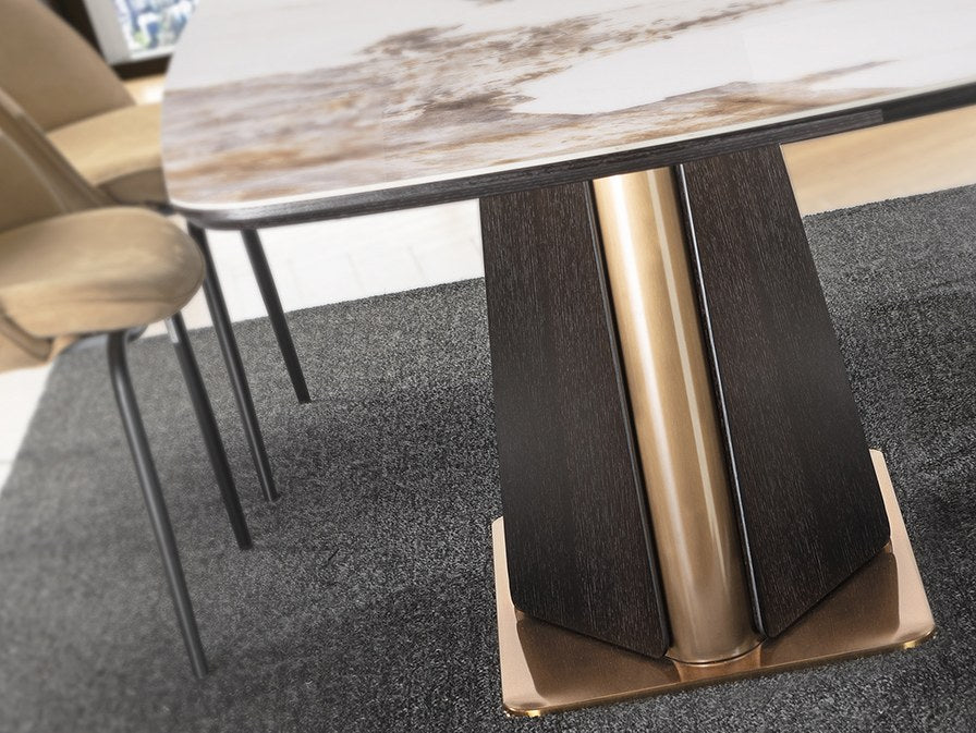 Luca Dining Table - Dark Oak