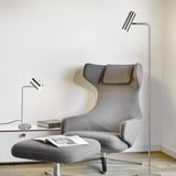 Marley Tube Floor Lamp – Satin Nickel