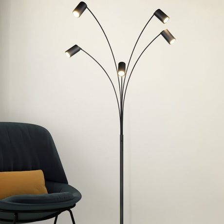 Marley 5 Light Floor Lamp – Matt Black