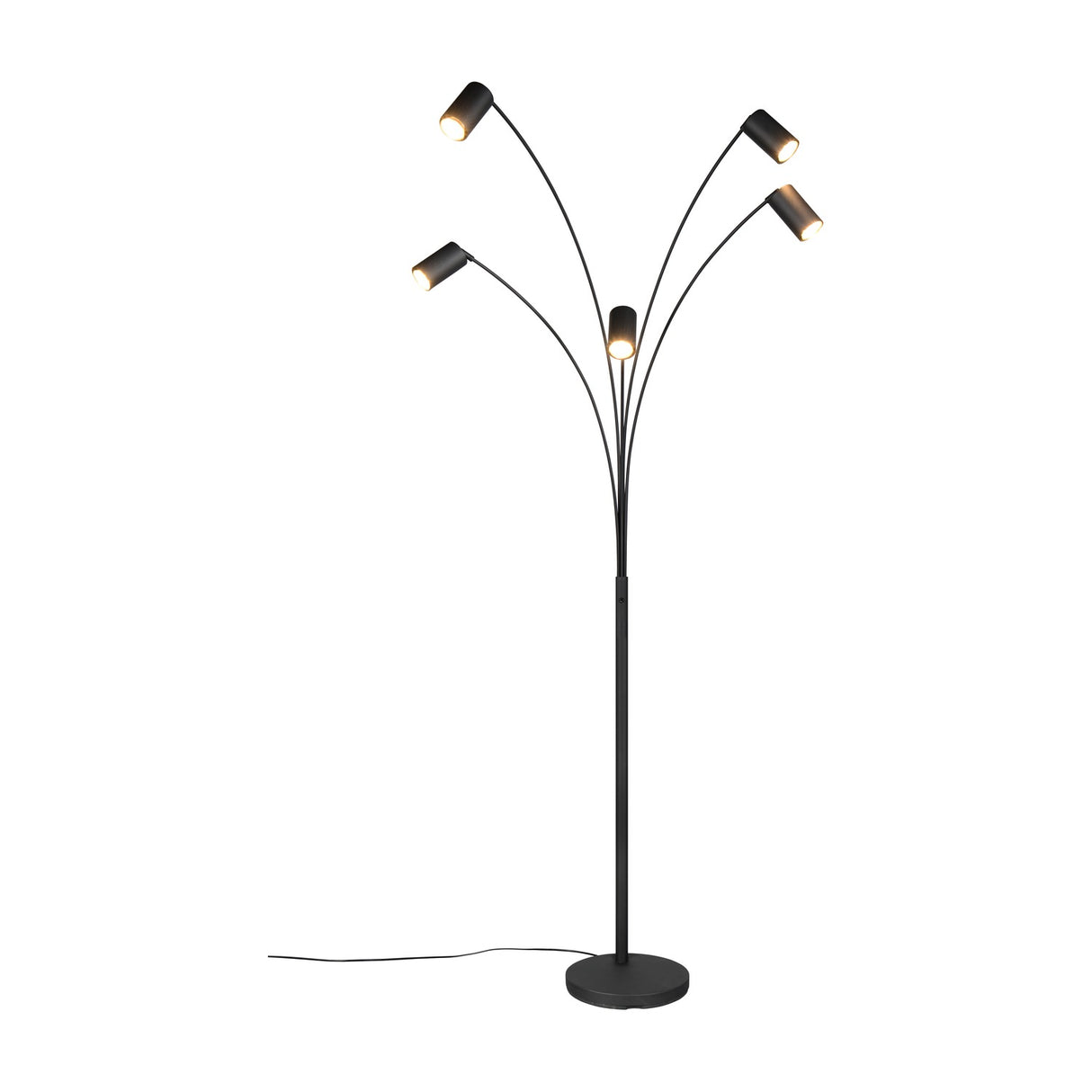 Marley 5 Light Floor Lamp – Matt Black