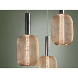 Micron 3 Light Dimmable LED Metal Mesh Cluster Pendant 15W 3000K - Rose Gold