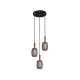 Micron 3 Light Dimmable LED Metal Mesh Cluster Pendant 15W 3000K - Bronze/Black
