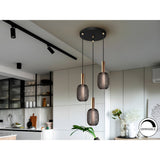 Micron 3 Light Dimmable LED Metal Mesh Cluster Pendant 15W 3000K - Bronze/Black