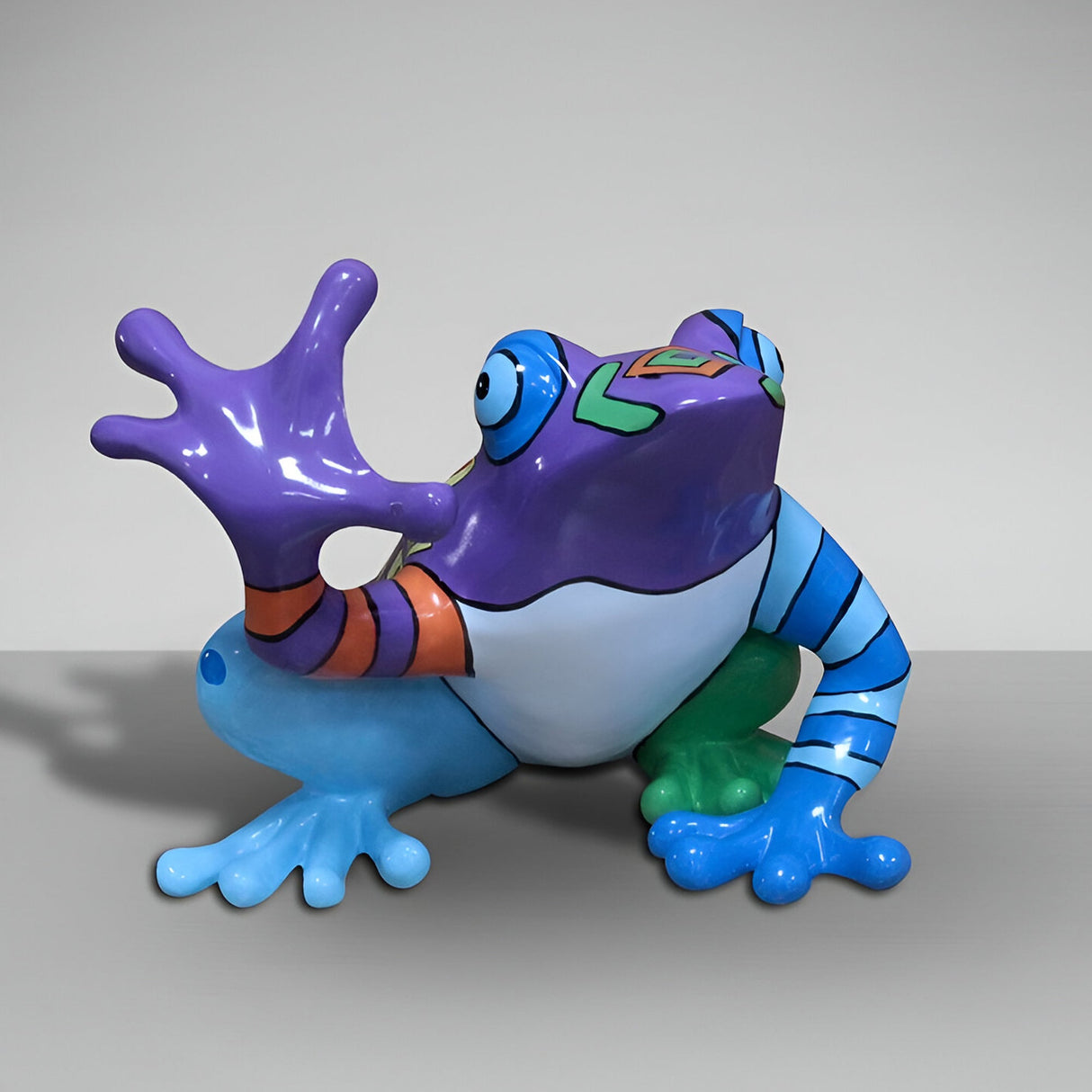 Ranita Multicolour Hand-Painted Frog Figurine - 32cm