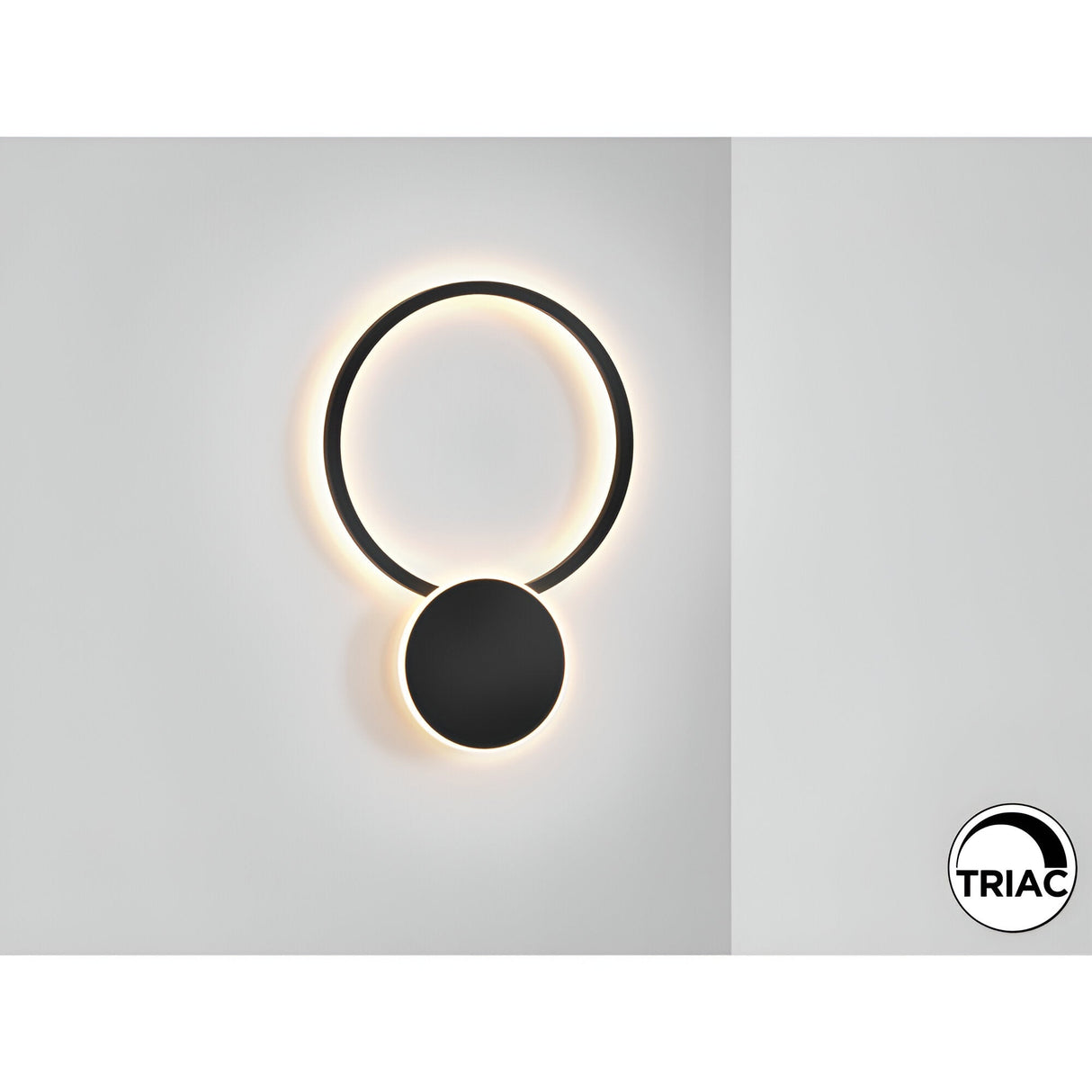 Omnio Dimmable LED Round Wall Light 43W 3000k - Black
