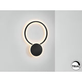 Omnio Dimmable LED Round Wall Light 43W 3000k - Black