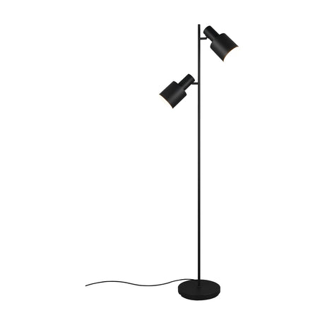 Agudo 2 Light Floor Lamp – Matt Black