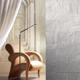 Filigran LED Glass Floor Lamp – Satin Nickel
