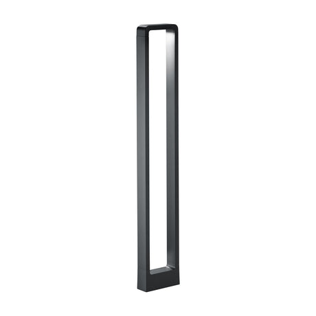 Reno 100cm LED outdoor lamp post in anthracite, tall slim open-frame aluminium design with integrated LED, on a plain white background.