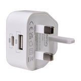 Mercury 20W USB-A & USB-C Fast Charge Mains Charger