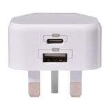 Mercury 20W USB-A & USB-C Fast Charge Mains Charger