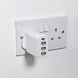 Mercury 35W USB-C & 3x USB-A Mains Charger