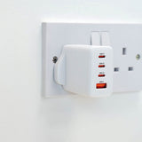 Mercury 65W GaN Charger with 3x USB-C and 1x USB-A
