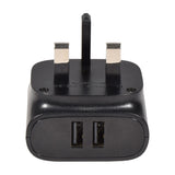 Mercury Dual USB Mains Charger 2.4A Plug