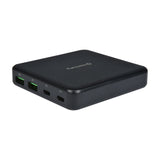 Mercury 65W GaN charger in matt black with rounded square housing, showing two USB-A ports labelled A1 and A2 and two USB-C ports labelled C1 and C2.