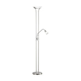 Santo II 2 Light LED Glass Floor Lamp – Satin Nickel