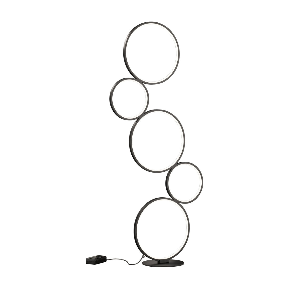 Rondo 5 Light LED Floor Lamp – Matt Black