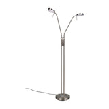 Monza 2 Light LED Floor Lamp – Satin Nickel