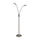 Monza 2 Light LED Floor Lamp – Satin Nickel