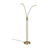 Monza 2 Light LED Floor Lamp – Satin Brass