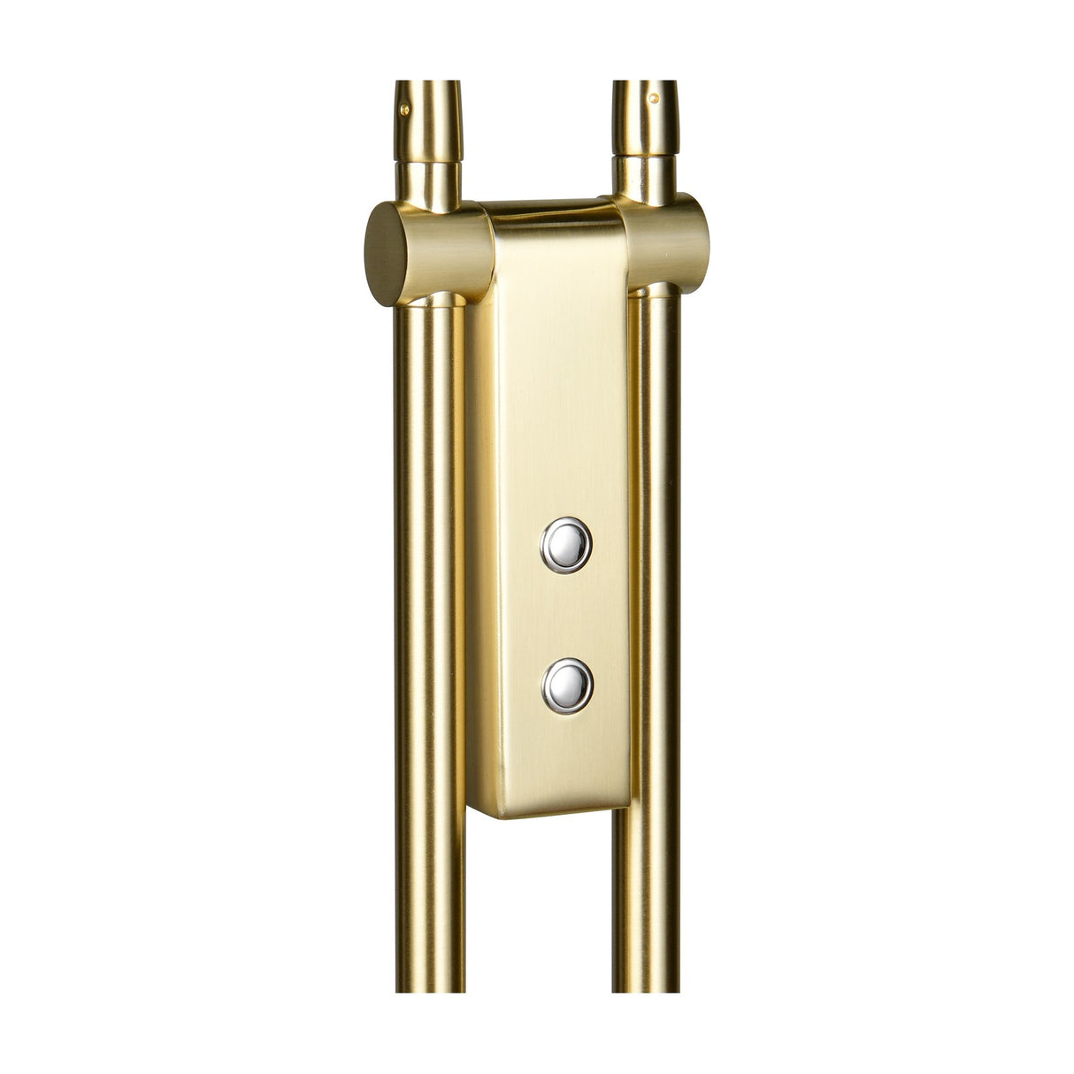 Monza 2 Light LED Floor Lamp – Satin Brass