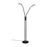 Monza 2 Light LED Floor Lamp – Matt Black