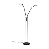 Monza 2 Light LED Floor Lamp – Matt Black