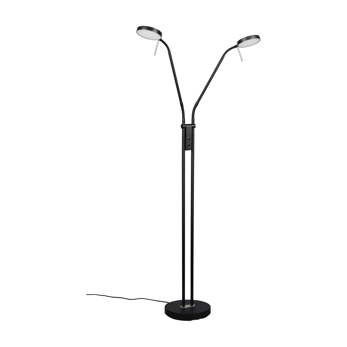 Monza 2 Light LED Floor Lamp – Matt Black