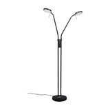 Monza 2 Light LED Floor Lamp – Matt Black