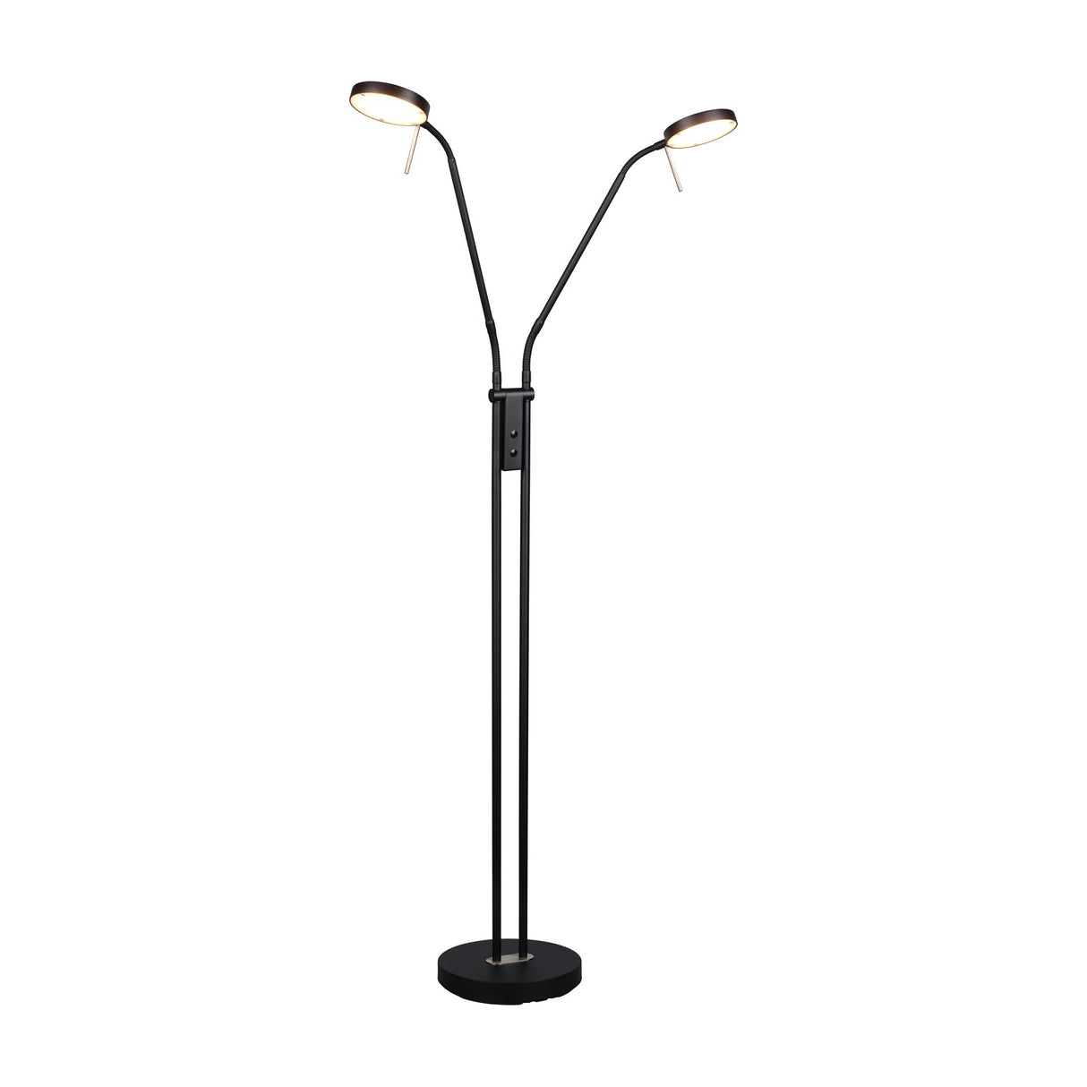 Monza 2 Light LED Floor Lamp – Matt Black