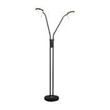 Monza 2 Light LED Floor Lamp – Matt Black