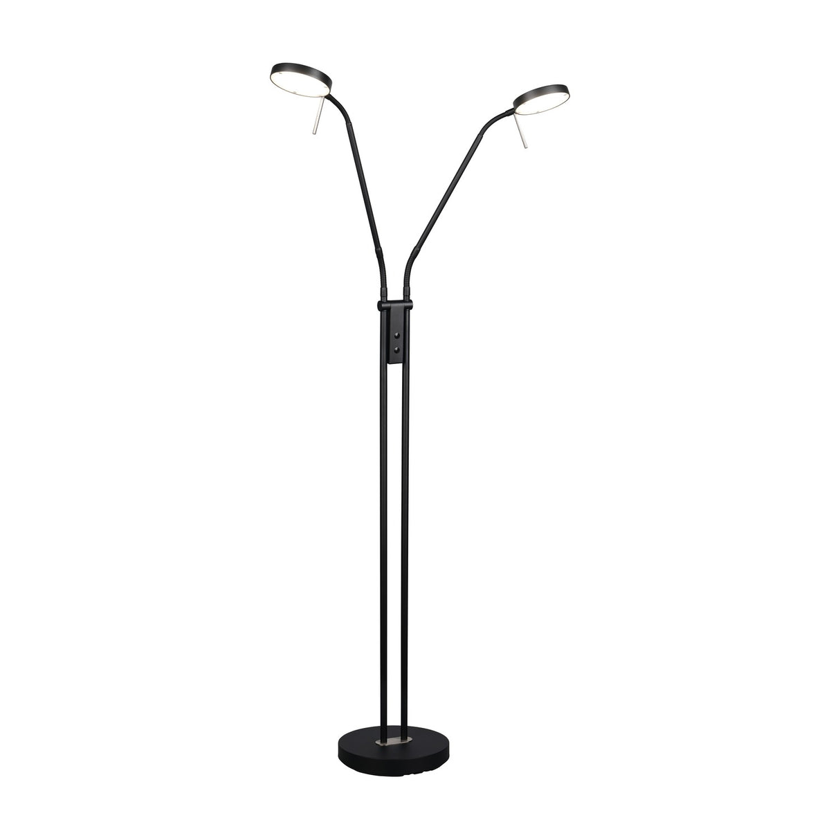 Monza 2 Light LED Floor Lamp – Matt Black
