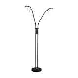 Monza 2 Light LED Floor Lamp – Matt Black