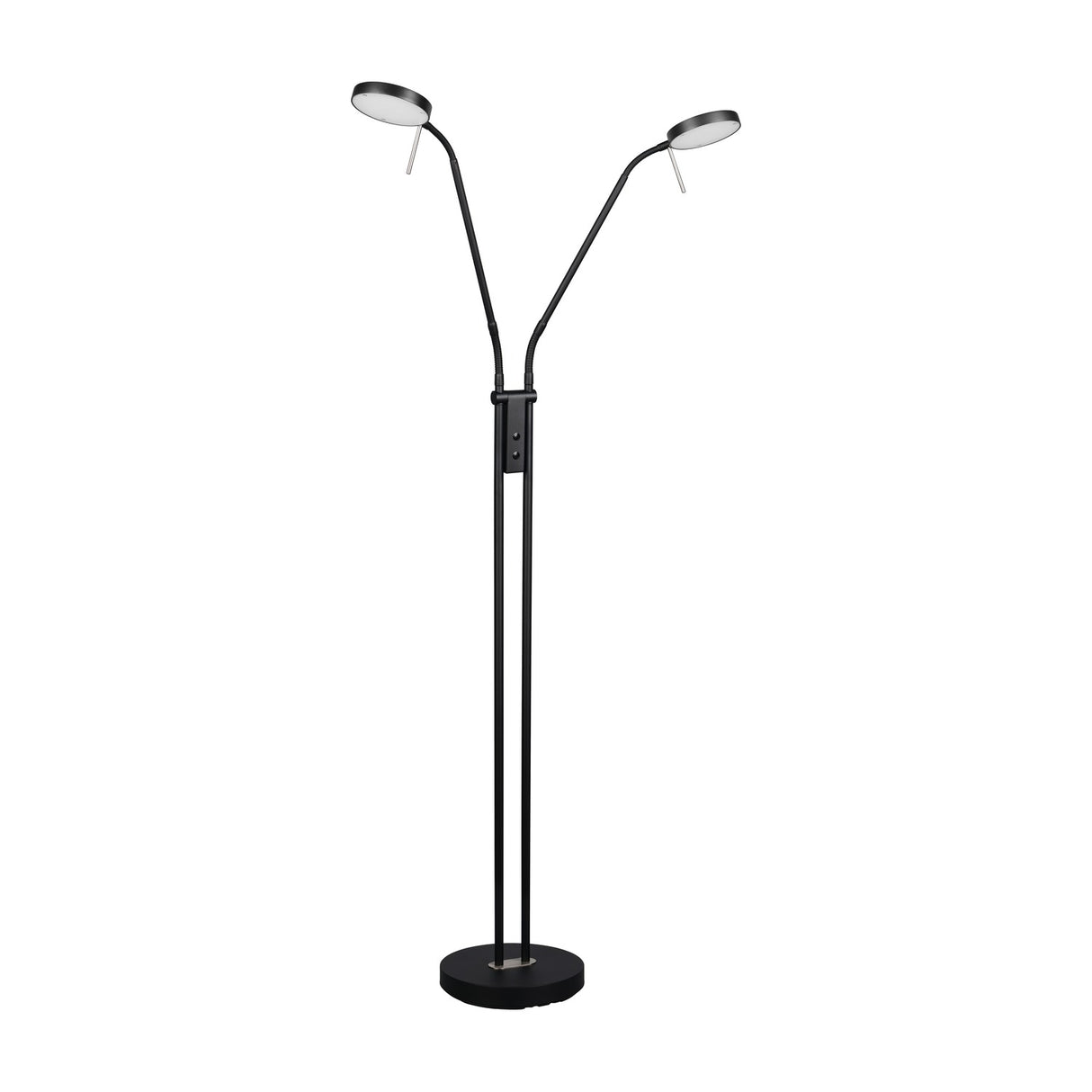 Monza 2 Light LED Floor Lamp – Matt Black