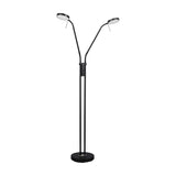 Monza 2 Light LED Floor Lamp – Matt Black