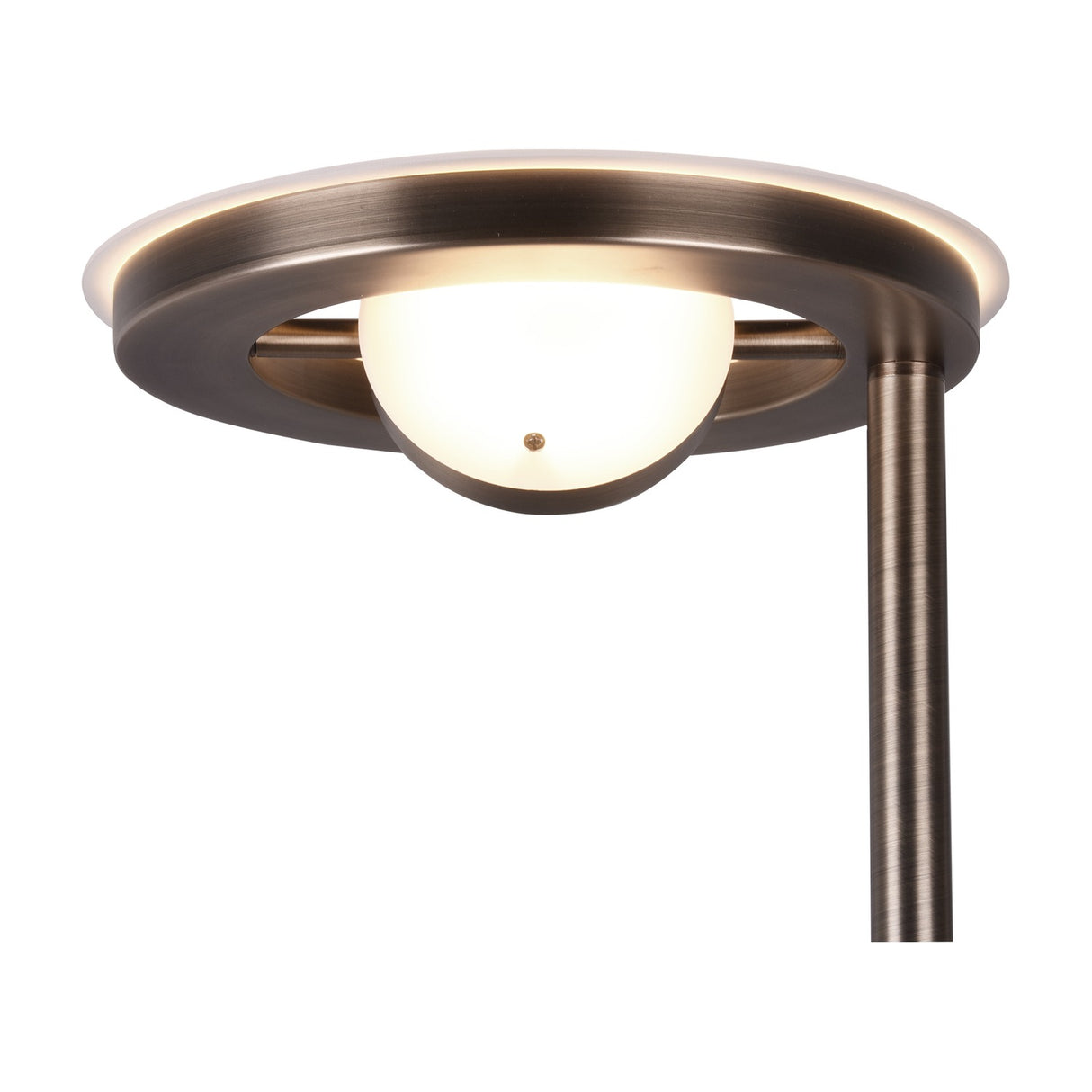 Barrie 2 Light LED Floor Lamp – Antique Brass