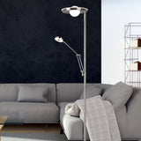 Barrie 2 Light LED Floor Lamp – Satin Nickel