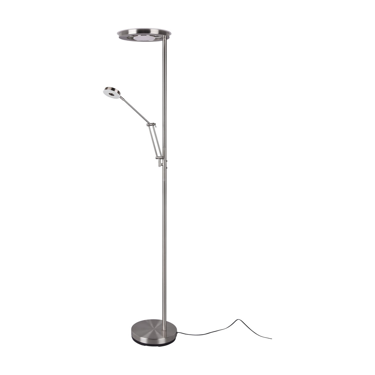 Barrie 2 Light LED Floor Lamp – Satin Nickel
