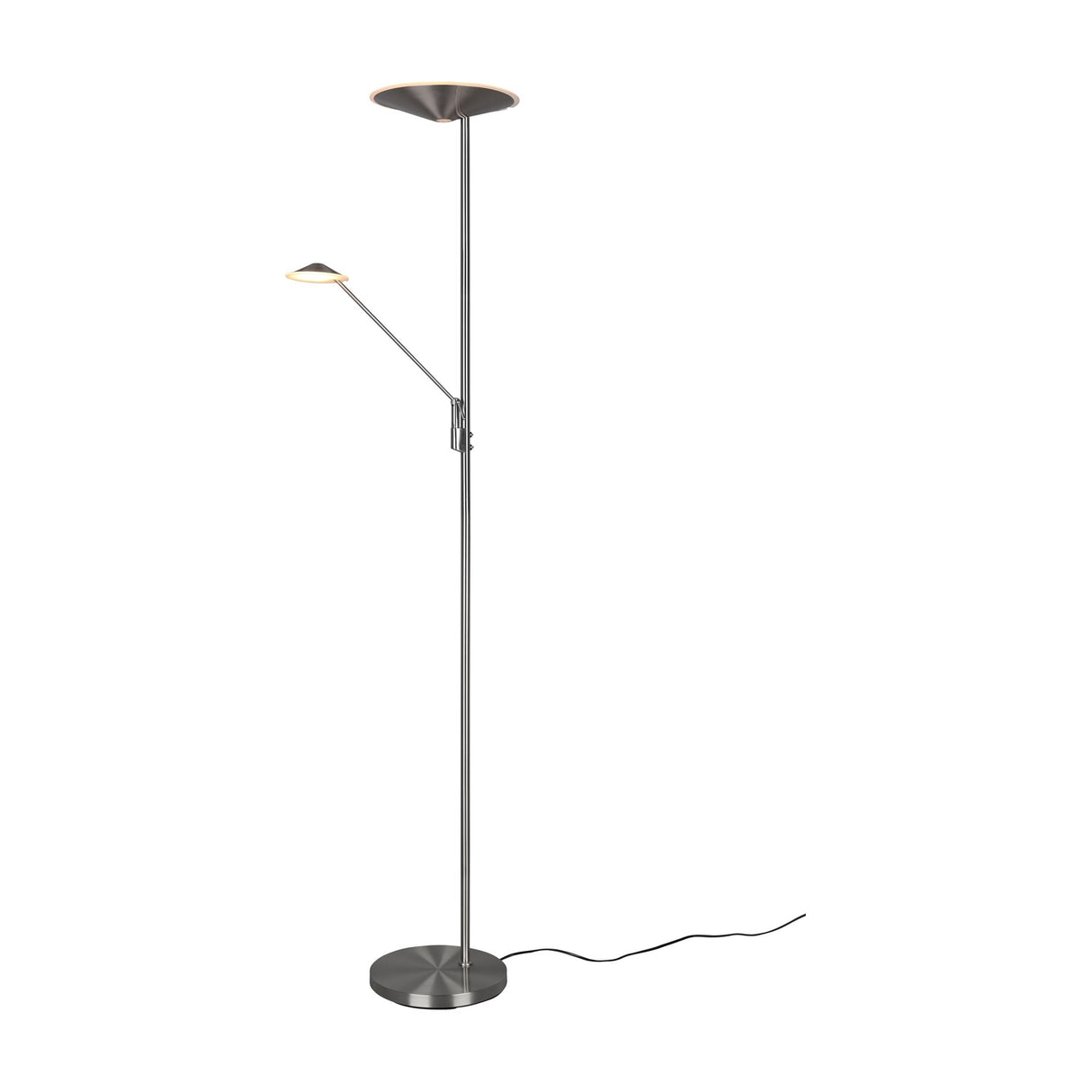 Brantford 2 Light LED Floor Lamp – Satin Nickel