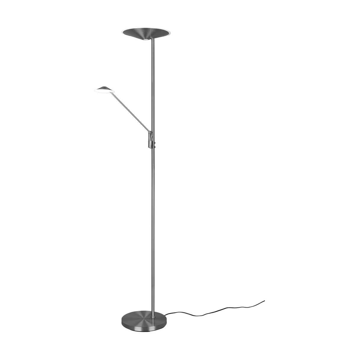 Brantford 2 Light LED Floor Lamp – Satin Nickel
